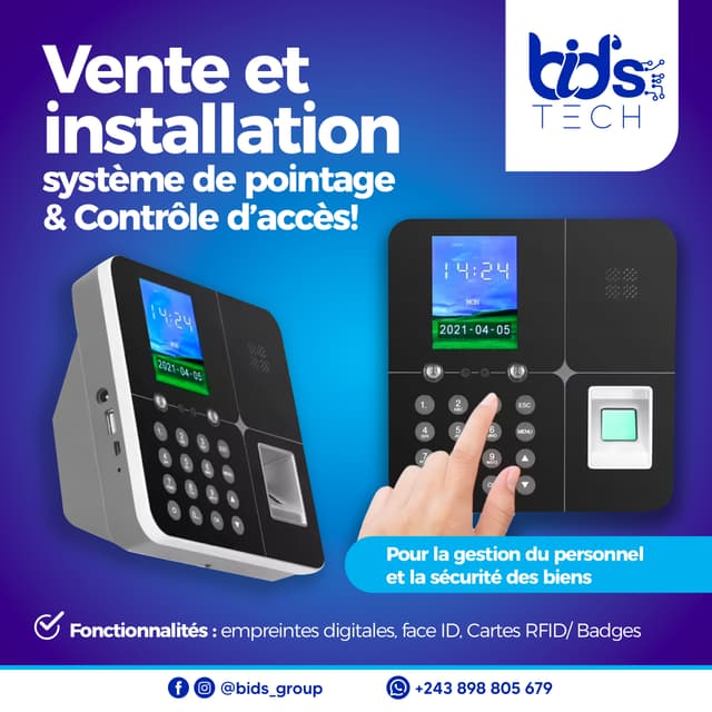Pointage & contrôle d'accès